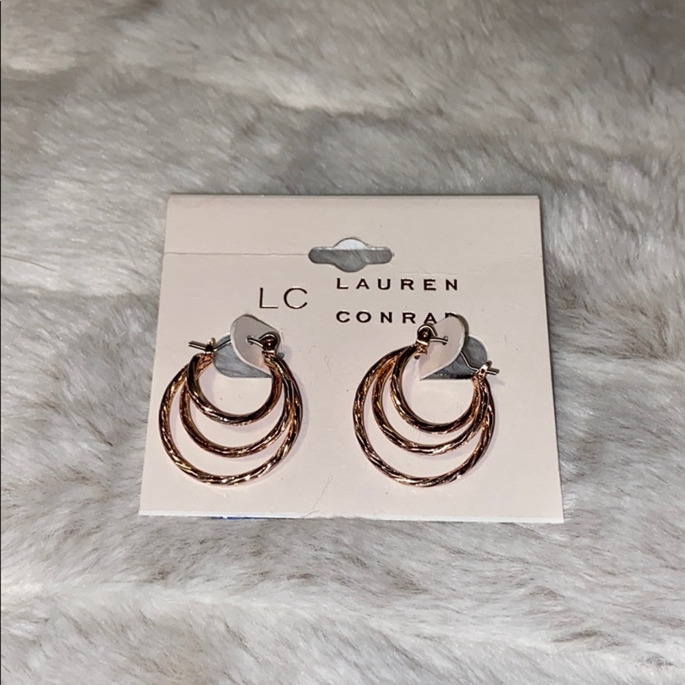 Rose gold hoop earrings